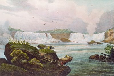 Gesamtansicht der Niagarafälle von der kanadischen Seite von Jacques Milbert